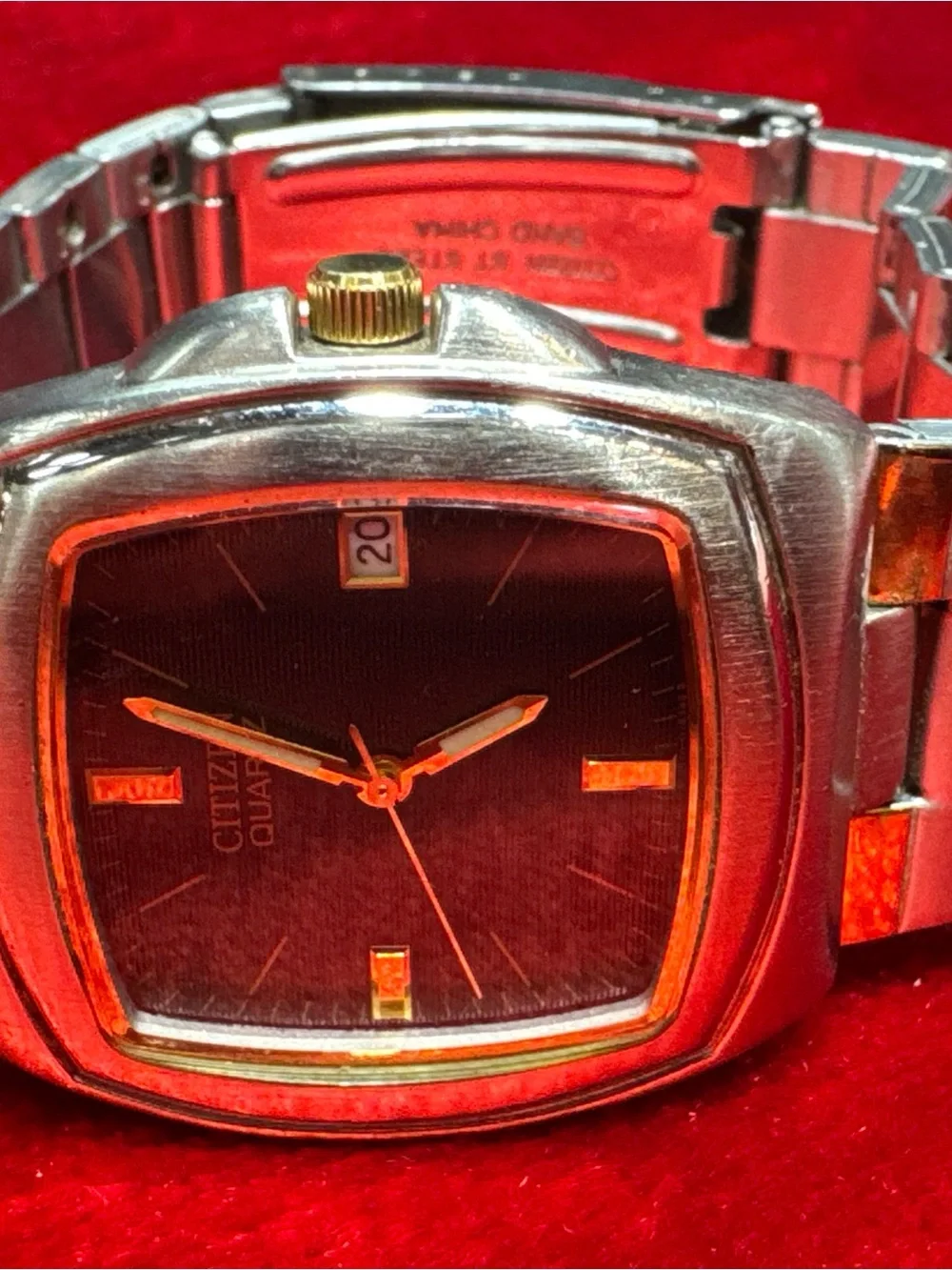 Citizen Two-Tone Silver and Gold Watch with Black Dial
